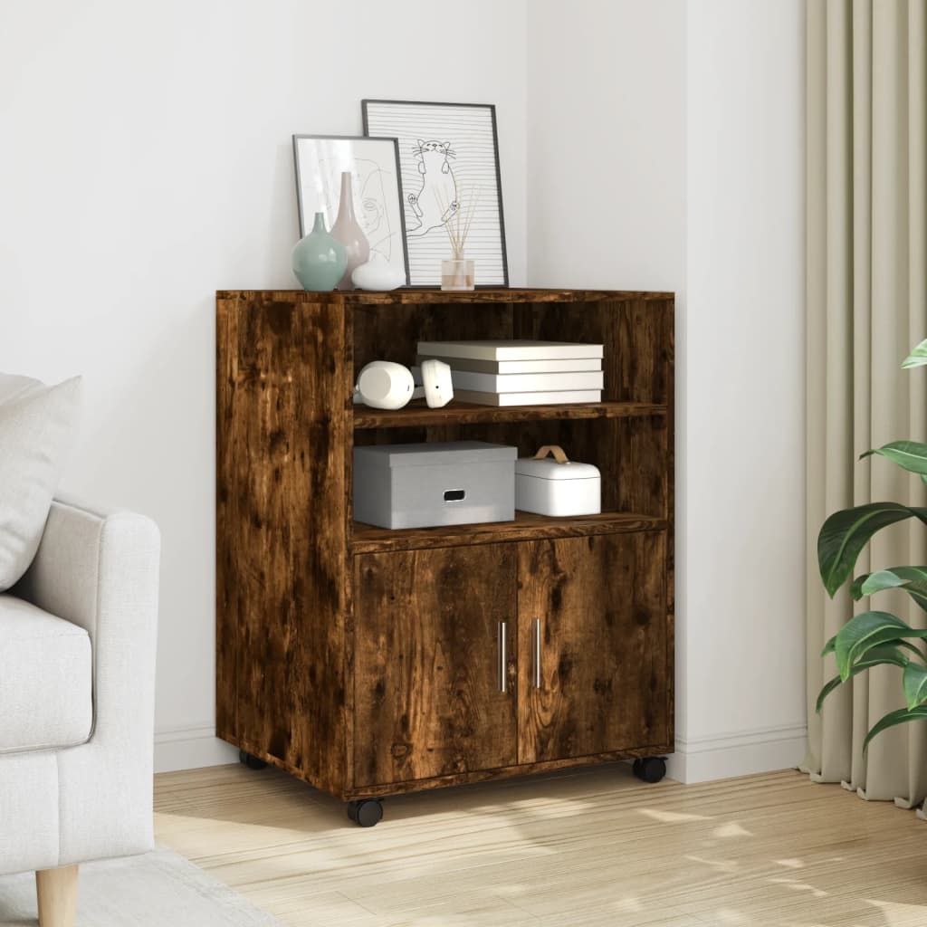 Rollschrank Räuchereiche 60x48x81 cm