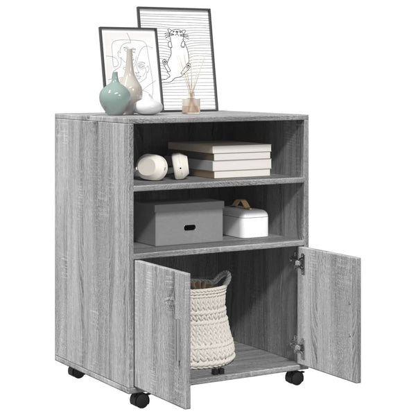 Rollschrank Grau Sonoma 60x48x81 cm