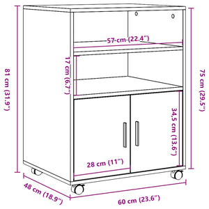 Rollschrank Braun Eichen-Optik