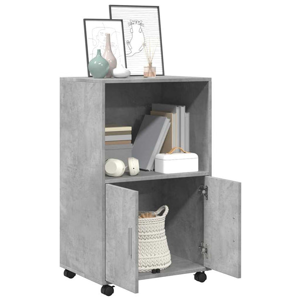 Rollschrank Betongrau 55x40x91 cm