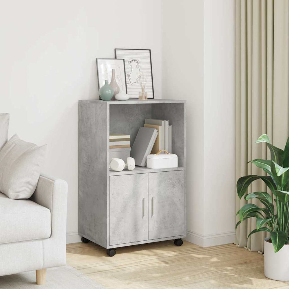 Rollschrank Betongrau 55x40x91 cm