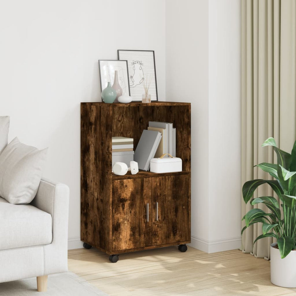 Rollschrank Räuchereiche 55x40x91 cm