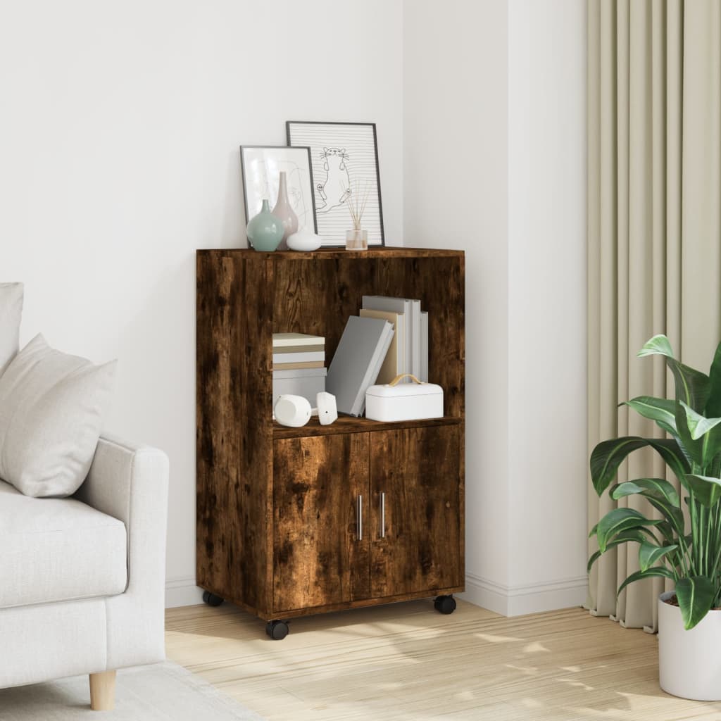 Rollschrank Räuchereiche 55x40x91 cm