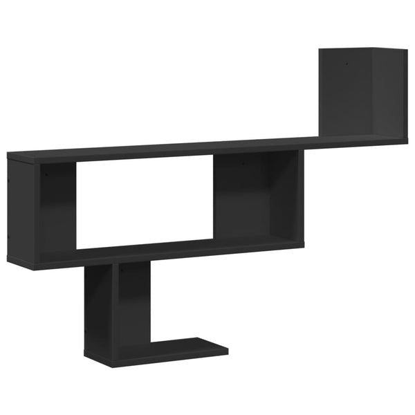 Schwarzes Wandregal 100 cm