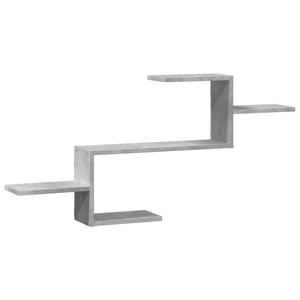 Betongraues Wandregal 104 cm