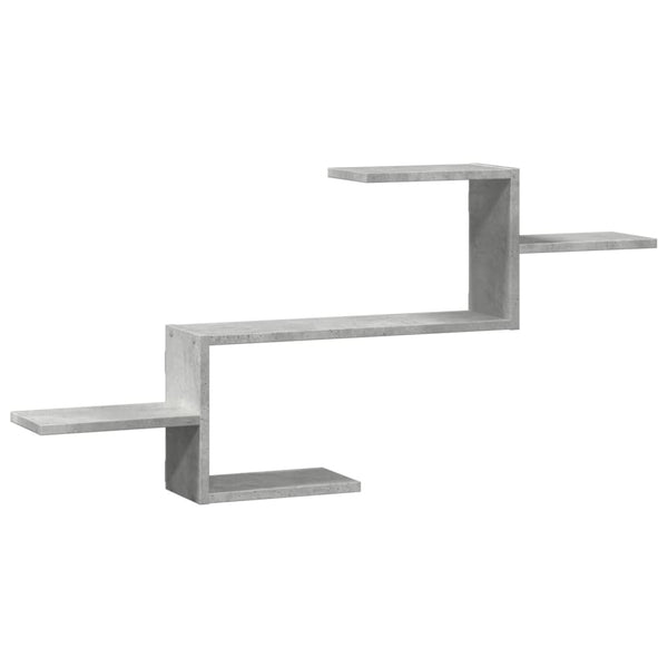 Betongraues Wandregal 104 cm