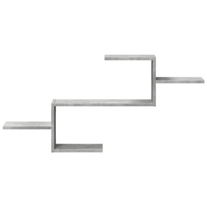 Betongraues Wandregal 104 cm