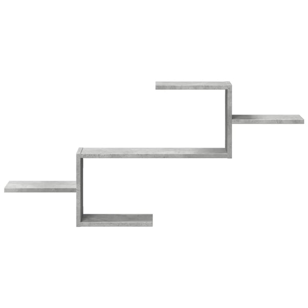 Betongraues Wandregal 104 cm