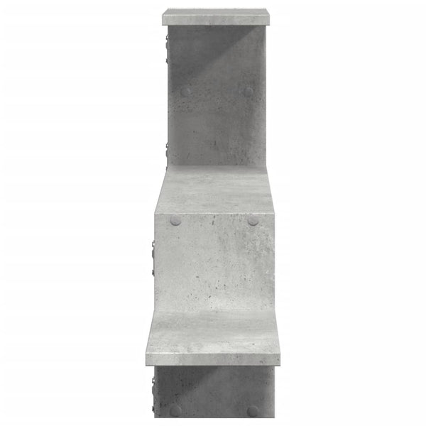 Betongraues Wandregal 104 cm