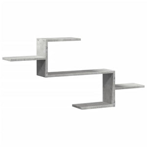 Betongraues Wandregal 104 cm