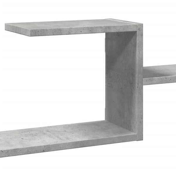 Betongraues Wandregal 104 cm