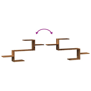 Wandregal Altholz-Optik 104 cm