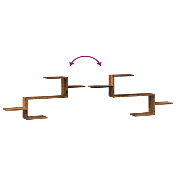 Wandregal Altholz-Optik 104 cm