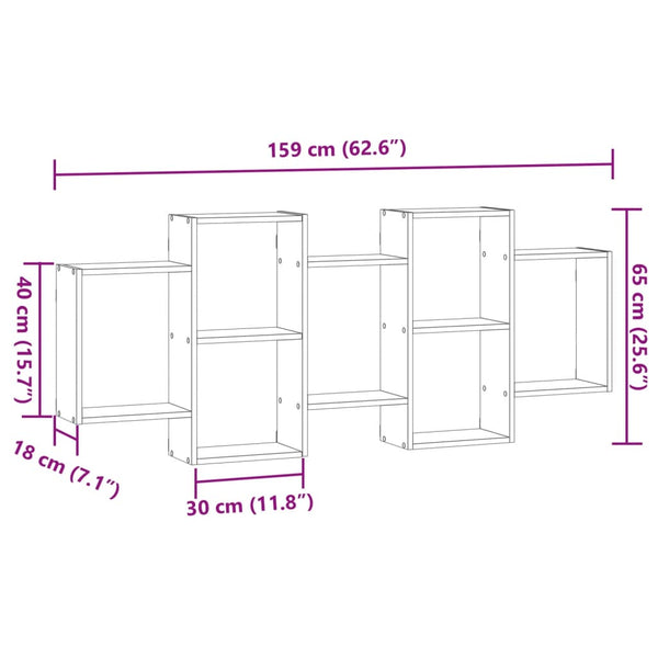 Weißes Wandregal 159 cm