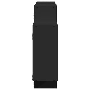 Schwarzes Wandregal 159 cm