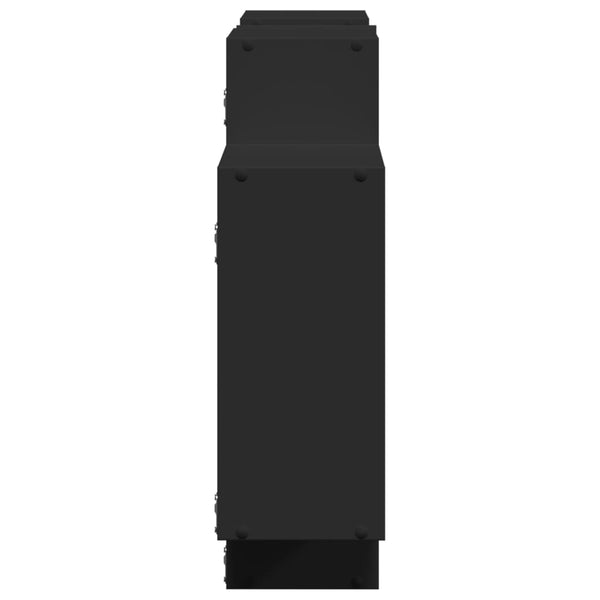 Schwarzes Wandregal 159 cm