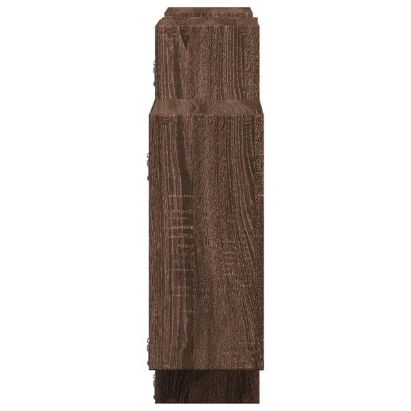 Wandregal Braun Eichenoptik 159 cm