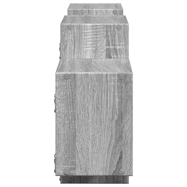 Graues Wandregal Sonoma, 129 cm