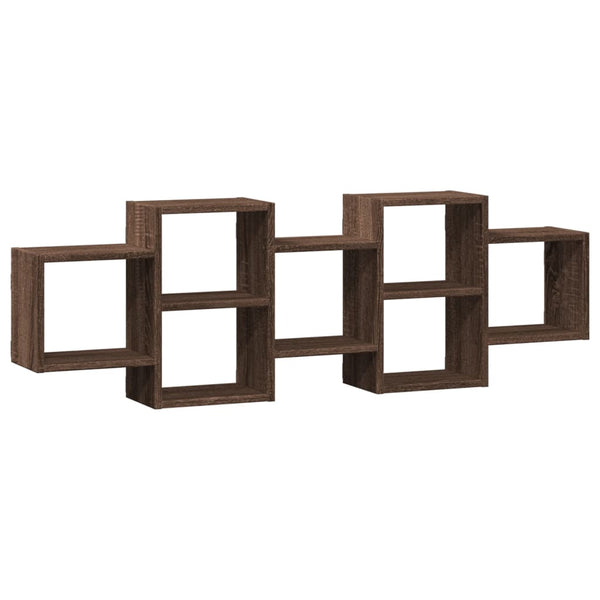 Wandregal Braun Eichen-Optik 129 cm