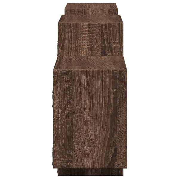 Wandregal Braun Eichen-Optik 129 cm