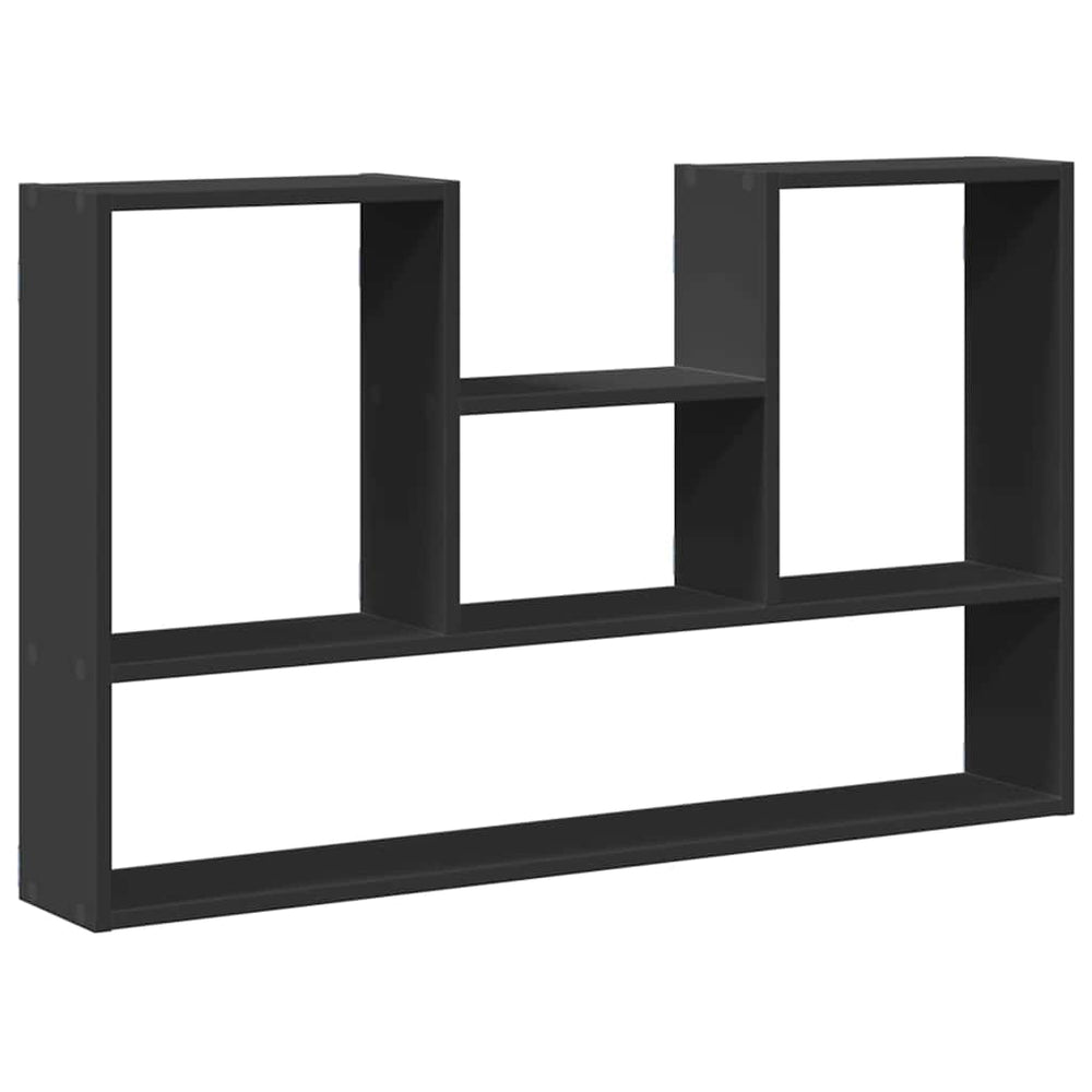 Schwarzes Wandregal 99x15x60 cm
