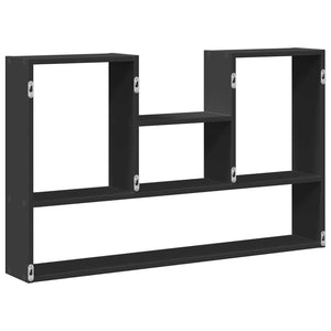 Schwarzes Wandregal 99x15x60 cm