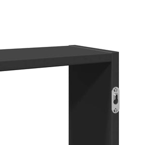 Schwarzes Wandregal 99x15x60 cm