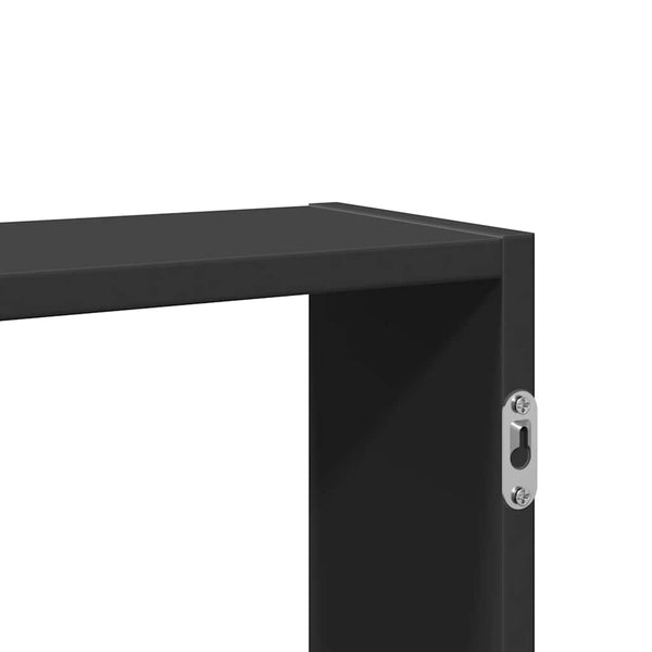 Schwarzes Wandregal 99x15x60 cm