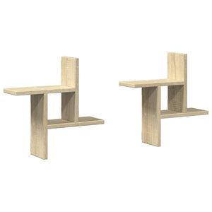 Wandregale 2er Set Sonoma Eiche 38x12x38cm