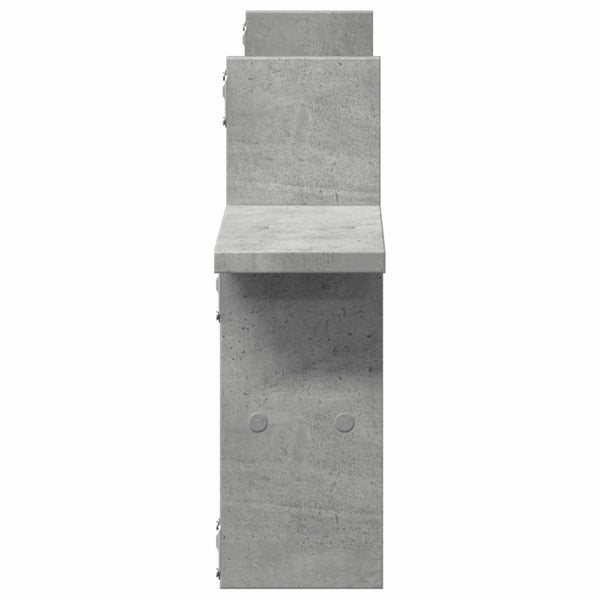 Wandregale 2er Set Betongrau 38x38 cm