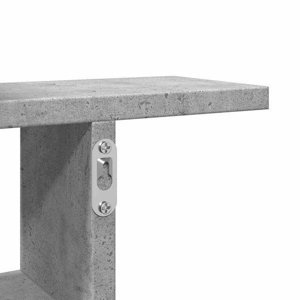 Wandregale 2er Set Betongrau 38x38 cm