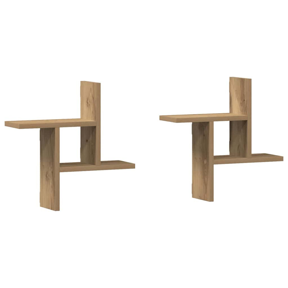 Wandregale 2er Set Artisan Eiche