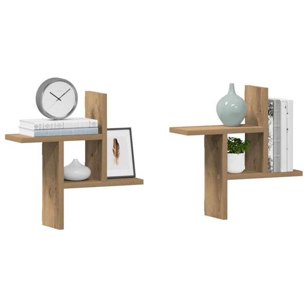 Wandregale 2er Set Artisan Eiche