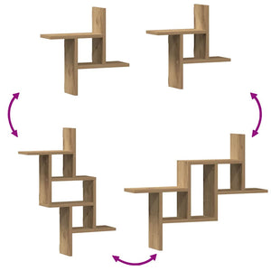 Wandregale 2er Set Artisan Eiche