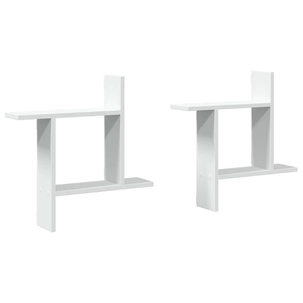 Weiße Wandregale 50x12x50cm, 2er Set