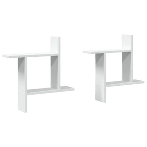 Weiße Wandregale 50x12x50cm, 2er Set