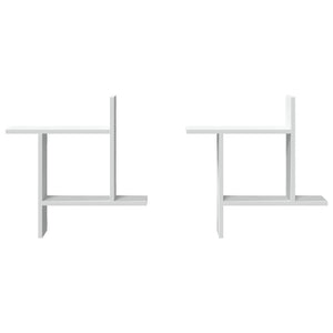 Weiße Wandregale 50x12x50cm, 2er Set