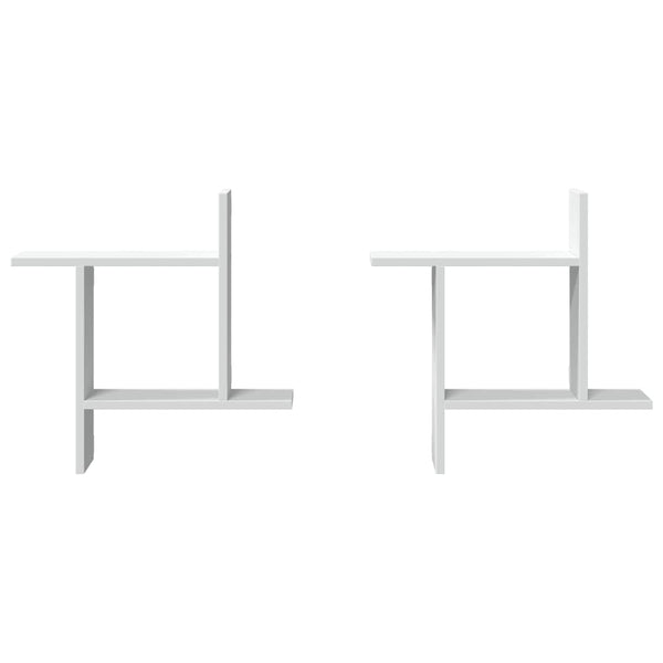 Weiße Wandregale 50x12x50cm, 2er Set