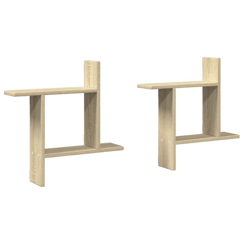 Wandregale 2er Set Sonoma Eiche 50x50 cm