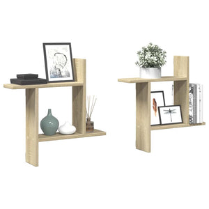 Wandregale 2er Set Sonoma Eiche 50x50 cm