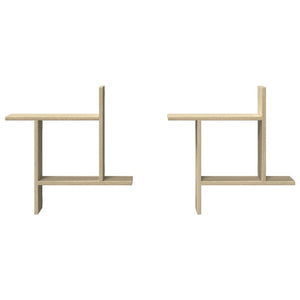 Wandregale 2er Set Sonoma Eiche 50x50 cm