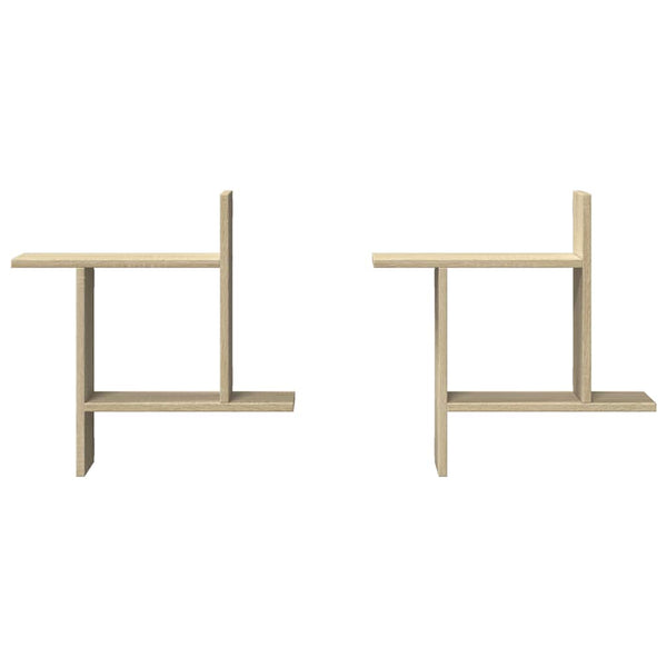 Wandregale 2er Set Sonoma Eiche 50x50 cm