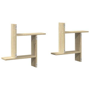 Wandregale 2er Set Sonoma Eiche 50x50 cm