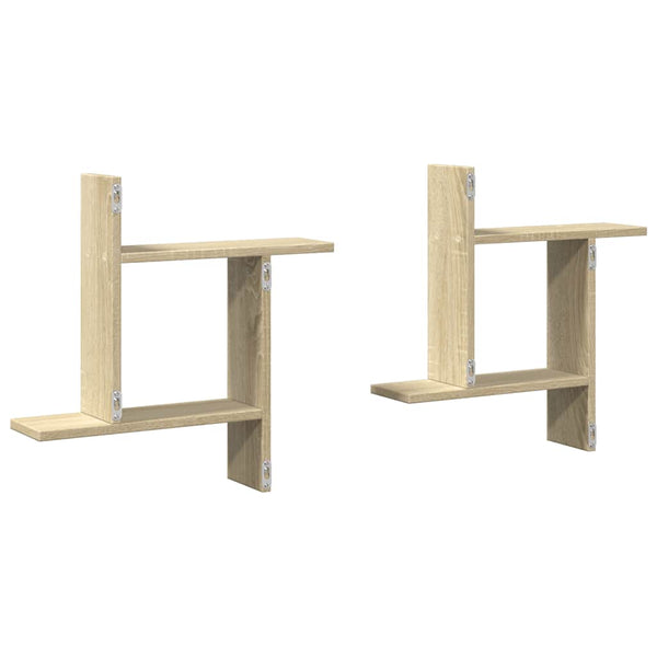 Wandregale 2er Set Sonoma Eiche 50x50 cm