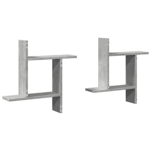 Wandregale 50x12x50 cm, Betongrau, 2er-Set