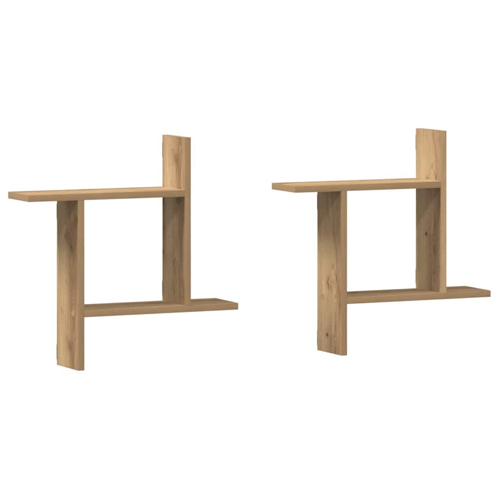 Wandregale 2er Set Artisan-Eiche