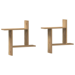 Wandregale 2er Set Artisan-Eiche