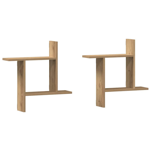 Wandregale 2er Set Artisan-Eiche