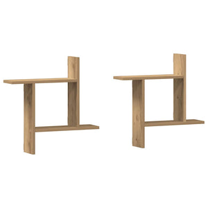 Wandregale 2er Set Artisan-Eiche