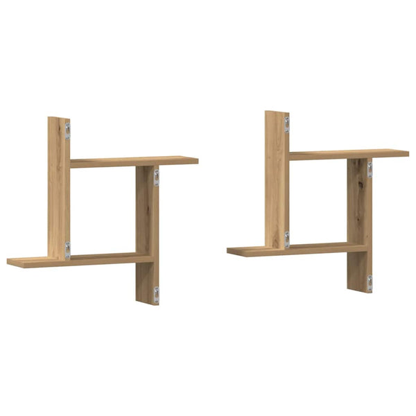Wandregale 2er Set Artisan-Eiche